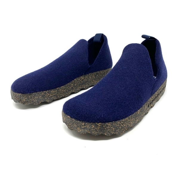 Asportuguesas City Felted Wool Slip On Shoes Navy main image 4